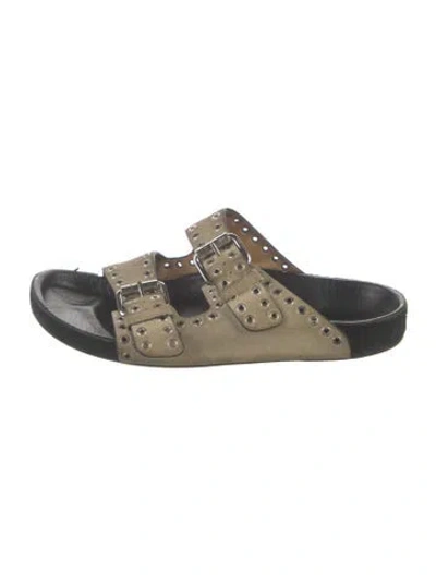 Pre-owned Isabel Marant Suede Slides In Neutrals
