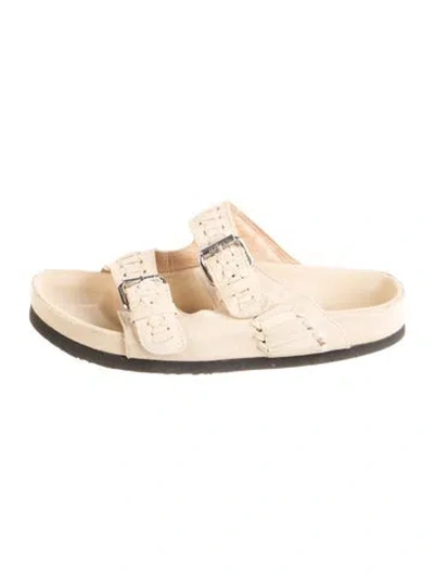 Pre-owned Isabel Marant Suede Slides In Neutrals