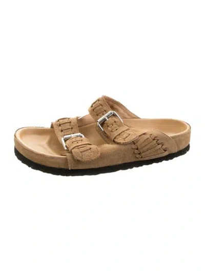 Pre-owned Isabel Marant Suede Slides In Neutrals