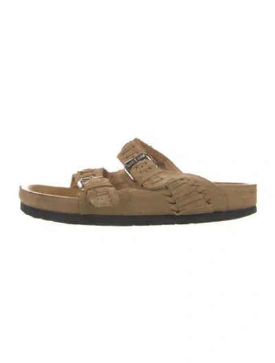 Pre-owned Isabel Marant Suede Slides In Neutrals