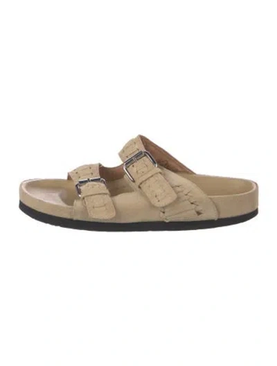 Pre-owned Isabel Marant Suede Slides In Neutrals