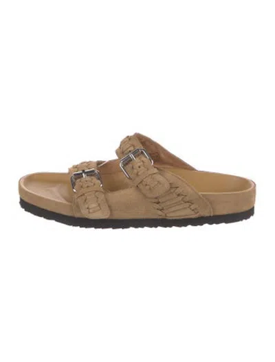 Pre-owned Isabel Marant Suede Slides In Neutrals