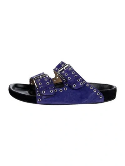 Pre-owned Isabel Marant Suede Slides In Purple