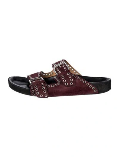 Pre-owned Isabel Marant Suede Slides In Purple
