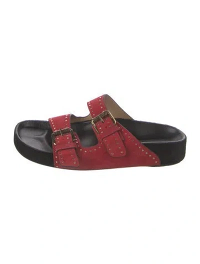 Pre-owned Isabel Marant Suede Slides In Red