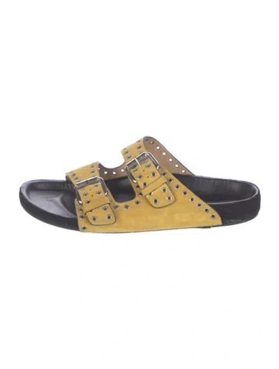 Pre-owned Isabel Marant Suede Slides In Yellow