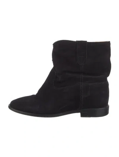 Pre-owned Isabel Marant Suede Slouch Boots In Black