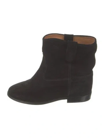 Pre-owned Isabel Marant Suede Slouch Boots In Black