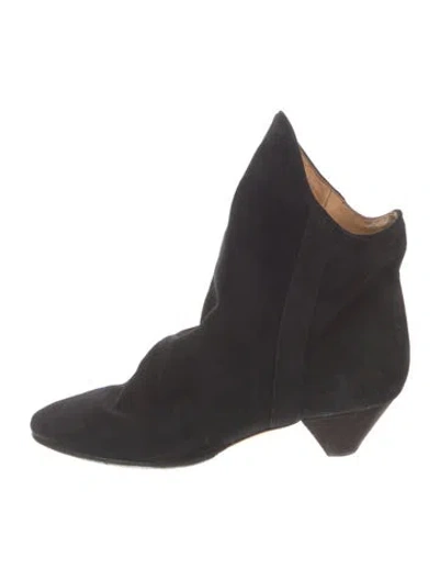 Pre-owned Isabel Marant Suede Slouch Boots In Black