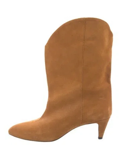 Pre-owned Isabel Marant Suede Slouch Boots In Brown