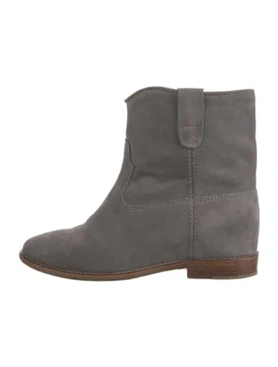 Pre-owned Isabel Marant Suede Slouch Boots In Grey