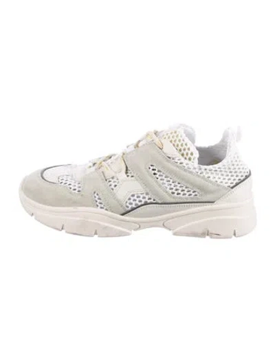 Pre-owned Isabel Marant Suede Sneakers In White