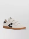 Isabel Marant Suede Sneakers With Branded Heel Counter In Beige