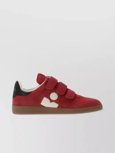 Isabel Marant Suede Sneakers With Rubber Sole And Contrast Heel Tab