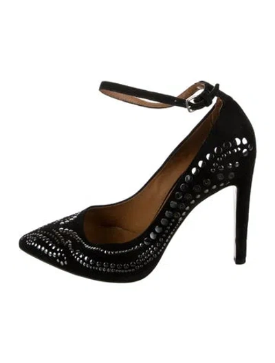 Pre-owned Isabel Marant Suede Studded Accents Pumps In Black