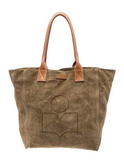 Pre-owned Isabel Marant Suede Tote In Brown/green