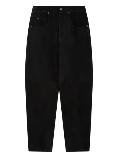 Isabel Marant Suede Trousers In Black