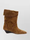 Isabel Marant Suede Wedge Heel Ankle Boots In Brown