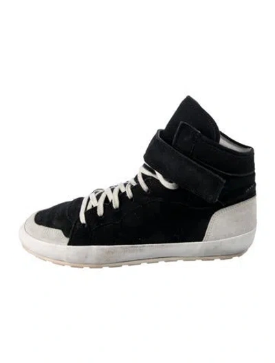 Pre-owned Isabel Marant Suede Wedge Sneakers In Black