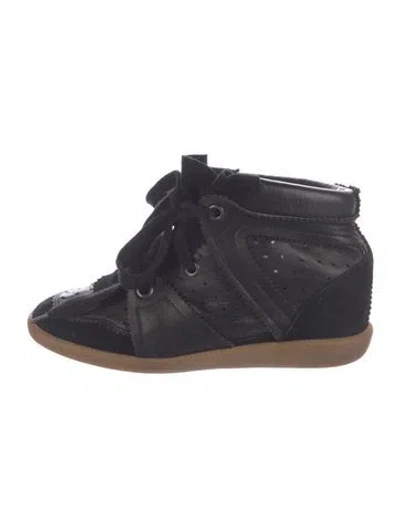 Pre-owned Isabel Marant Suede Wedge Sneakers In Black