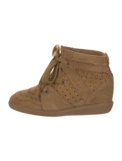 Pre-owned Isabel Marant Suede Wedge Sneakers In Brown