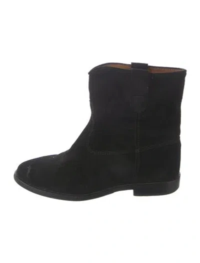 Pre-owned Isabel Marant Suede Western Boots In Black