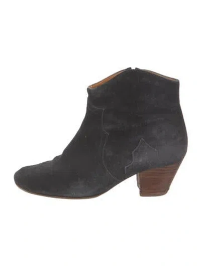 Pre-owned Isabel Marant Suede Western Boots In Blue