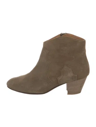 Pre-owned Isabel Marant Suede Western Boots In Brown