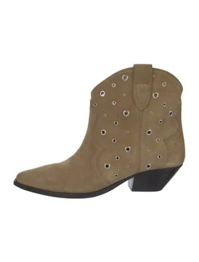 Pre-owned Isabel Marant Suede Western Boots In Brown