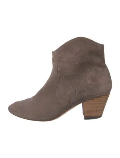 Pre-owned Isabel Marant Suede Western Boots In Brown