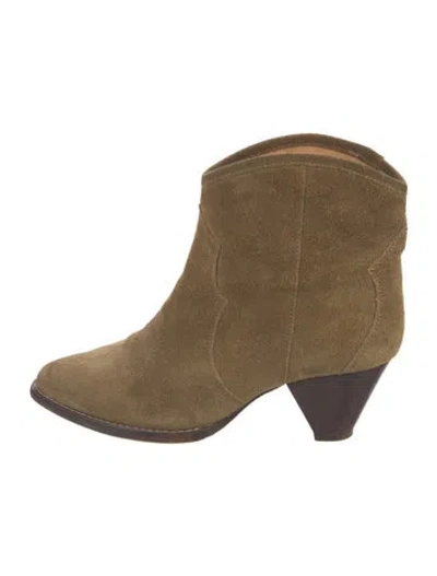 Pre-owned Isabel Marant Suede Western Boots In Brown