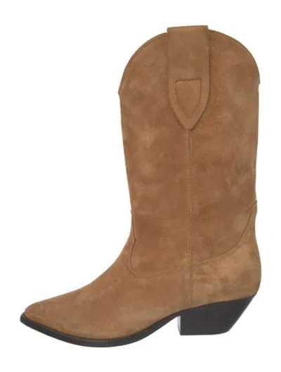 Pre-owned Isabel Marant Suede Western Boots In Brown