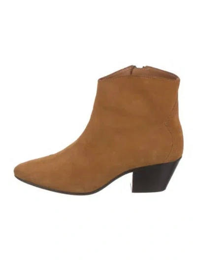 Pre-owned Isabel Marant Suede Western Boots In Brown