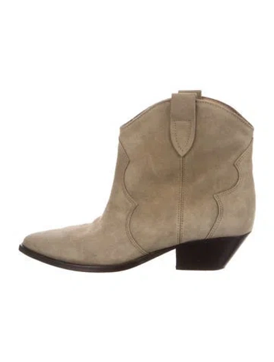 Pre-owned Isabel Marant Suede Western Boots In Brown