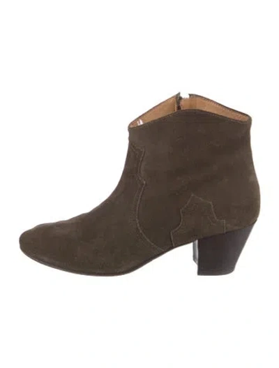 Pre-owned Isabel Marant Suede Western Boots In Brown