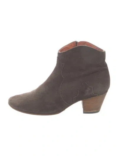 Pre-owned Isabel Marant Suede Western Boots In Brown