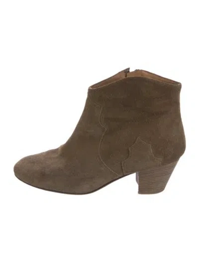 Pre-owned Isabel Marant Suede Western Boots In Brown