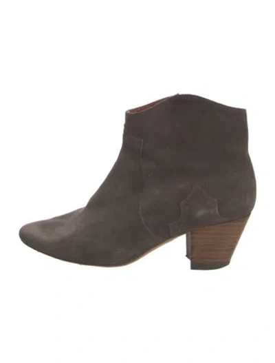 Pre-owned Isabel Marant Suede Western Boots In Neutral