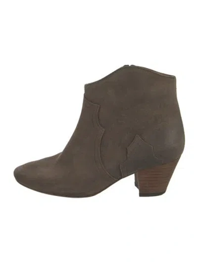 Pre-owned Isabel Marant Suede Western Boots In Neutral