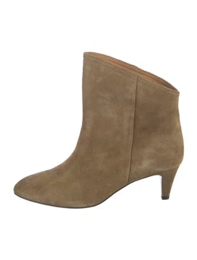 Pre-owned Isabel Marant Suede Western Boots In Neutral