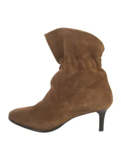 Pre-owned Isabel Marant Suede Western Boots In Neutral
