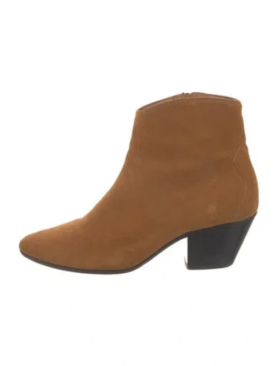 Pre-owned Isabel Marant Suede Western Boots In Neutral