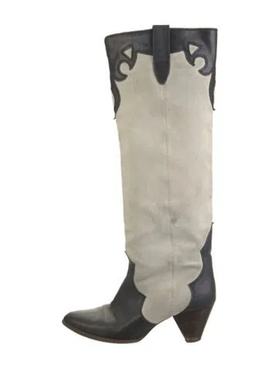 Pre-owned Isabel Marant Suede Western Boots In Neutral