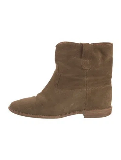 Pre-owned Isabel Marant Suede Western Boots In Neutrals