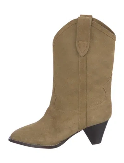 Pre-owned Isabel Marant Suede Western Boots W/ Tags In Brown