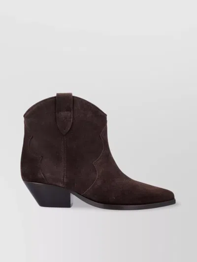 Isabel Marant Suede Western Cuban Heel Boots