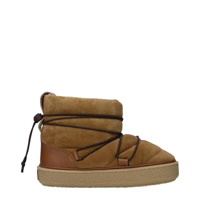 Isabel Marant Suede With Drawstring Closure Ankle Boot In Brown