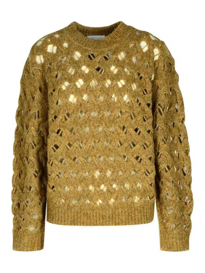 Isabel Marant Aurelia Beige Acrylic Blend Sweater In Amarillo