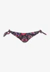 Isabel Marant Sukie Floral Print Bikini Bottoms In Blue