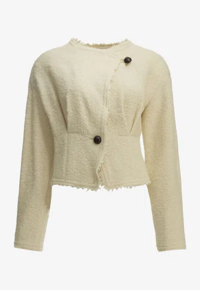 Isabel Marant Suna Bouclé Blazer In Wool In Off-white